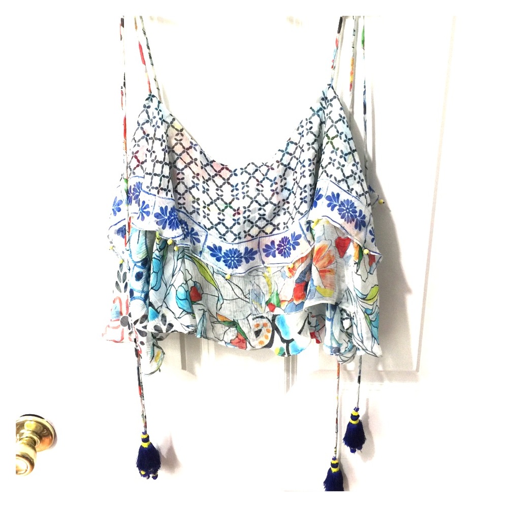 HEMANT & NANDITA FLORAL AFFAIR CROP TOP